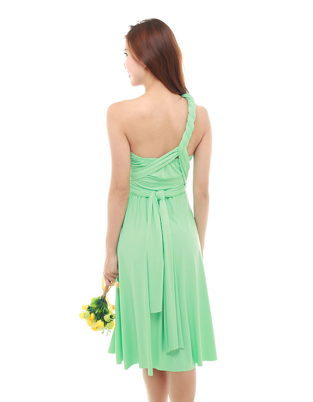 Cherie Convertible Classic Dress in Minty Green